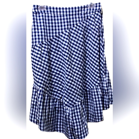 NWT VILA CLOTHING CHECKERED SKIRT BLACK OR DEEP NAVY/WHITE...